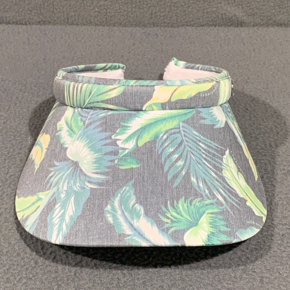 Kooringal‎ Womens Tropical Palm Leaf Sun Visor Blue Green OSFM Travel Coastal
